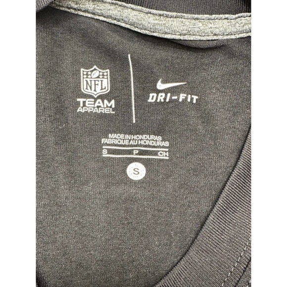 Nike Carolina Panthers Shirt Mens Small Black Football Dri Fit Just Do It Tee - Picture 3 of 3